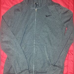 Womens Medium Nike Gray Zip-Up Hoodie